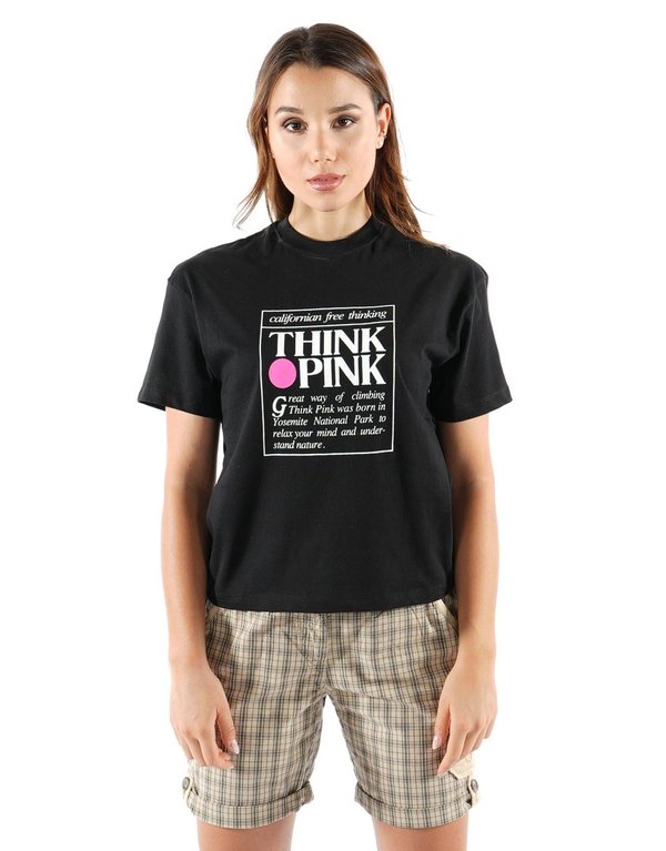 Think Pink T-Shirt Woman - schwarz