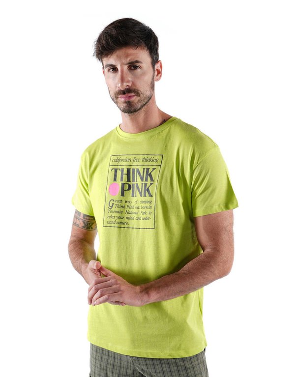 Think Pink T-Shirt Man - limette